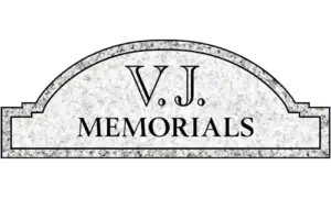 logo for VJ Memorials in Chino, California